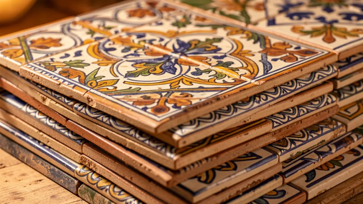 Generic image of ceramic tiles with intricate patterns.