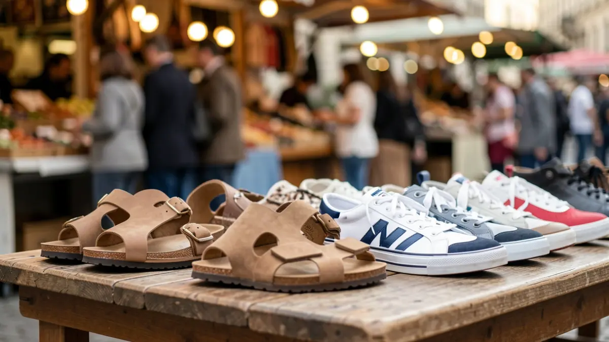 Imagen genérica de zapatos y sandalias en exposición.