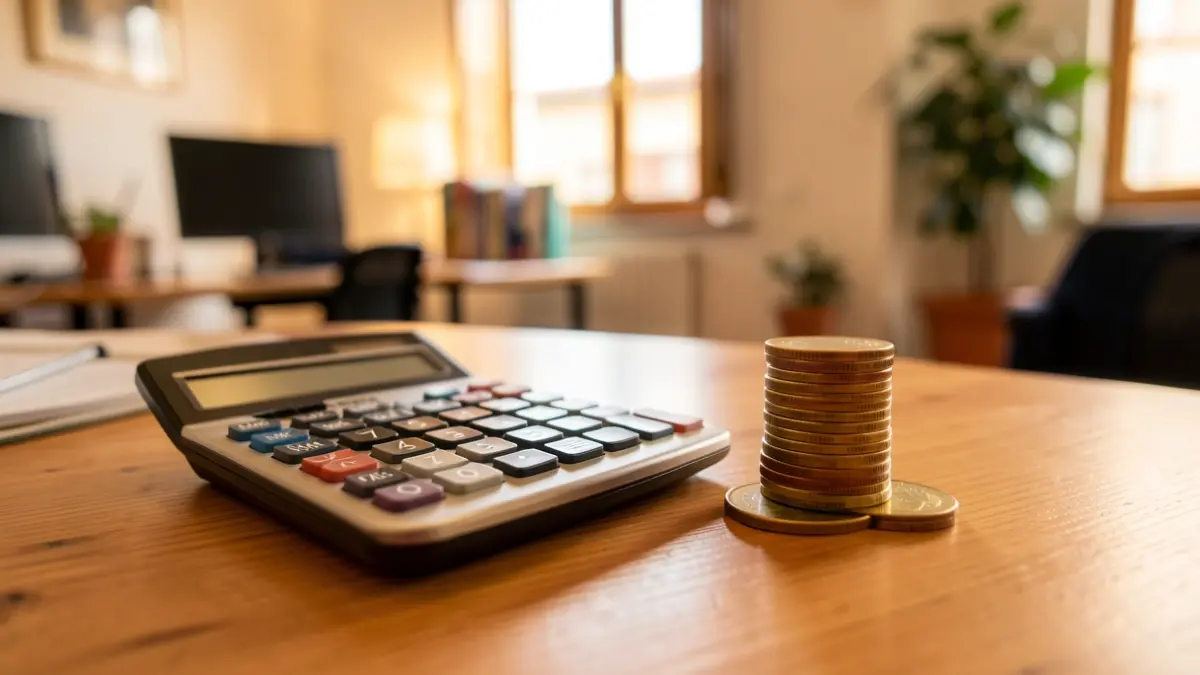 Imagen genérica de dinero y calculadoras sobre una mesa.