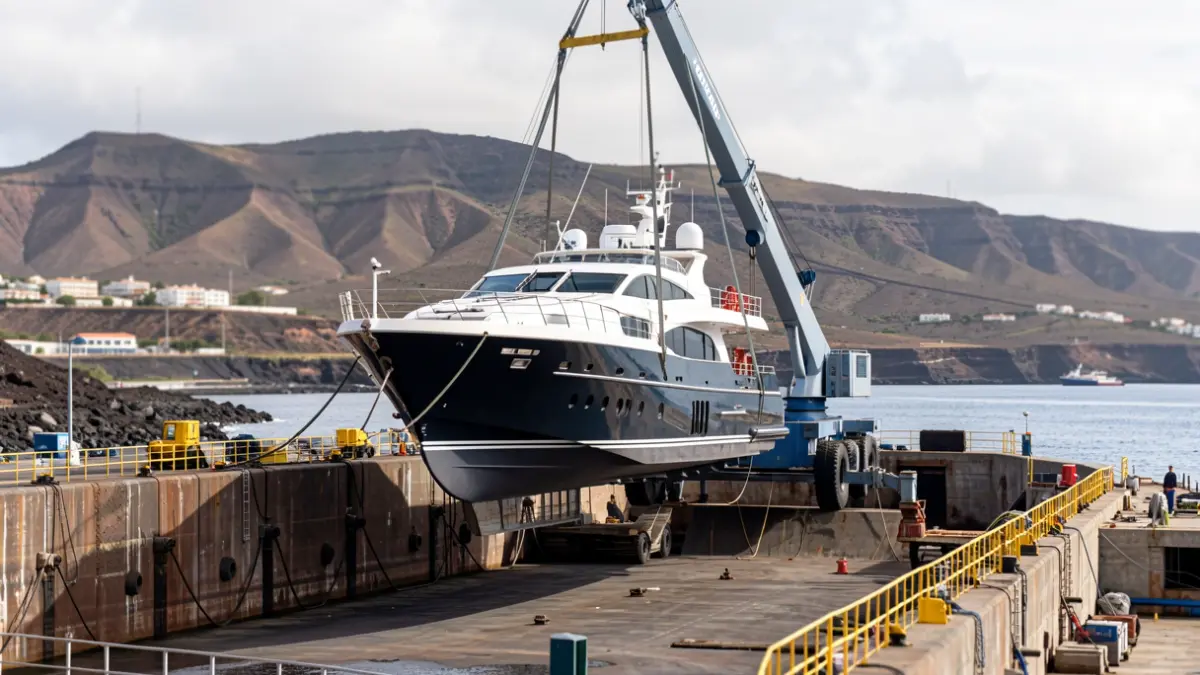 Imagen genérica de un taller de megayates en Canarias.