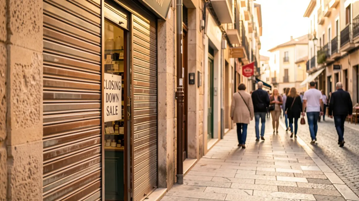 Generic image of a perfumery shop closing down.