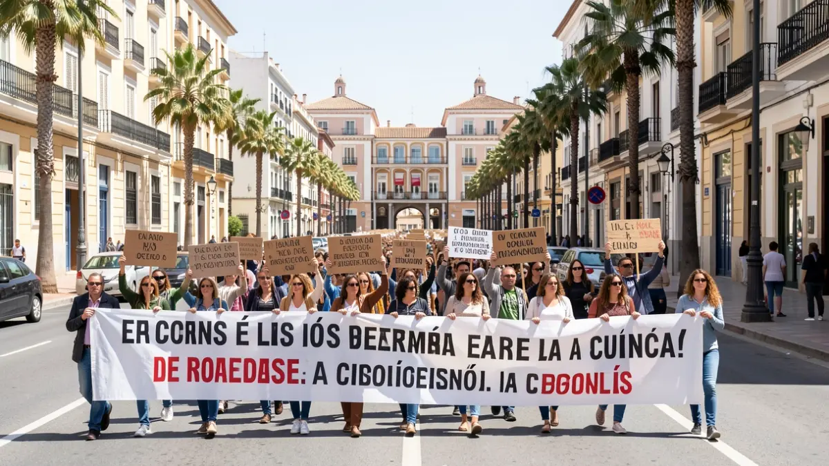 Generic image of a protest in Alicante.