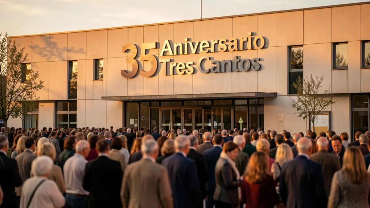 Fachada del centro cultural donde se celebra la Gala del Comercio de Tres Cantos.