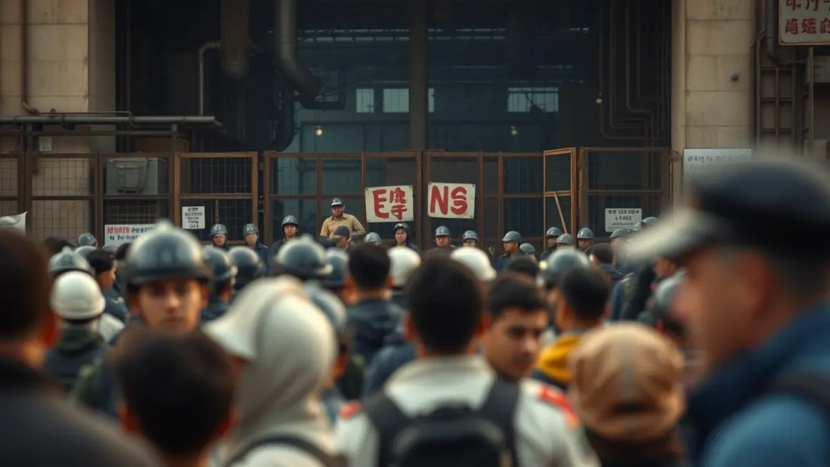 Imagen genérica de una asamblea de trabajadores de Tubos Reunidos en un ambiente tenso.