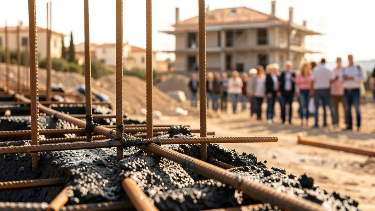 Imagen de materiales de construcción y obras públicas inacabadas en Andalucía.