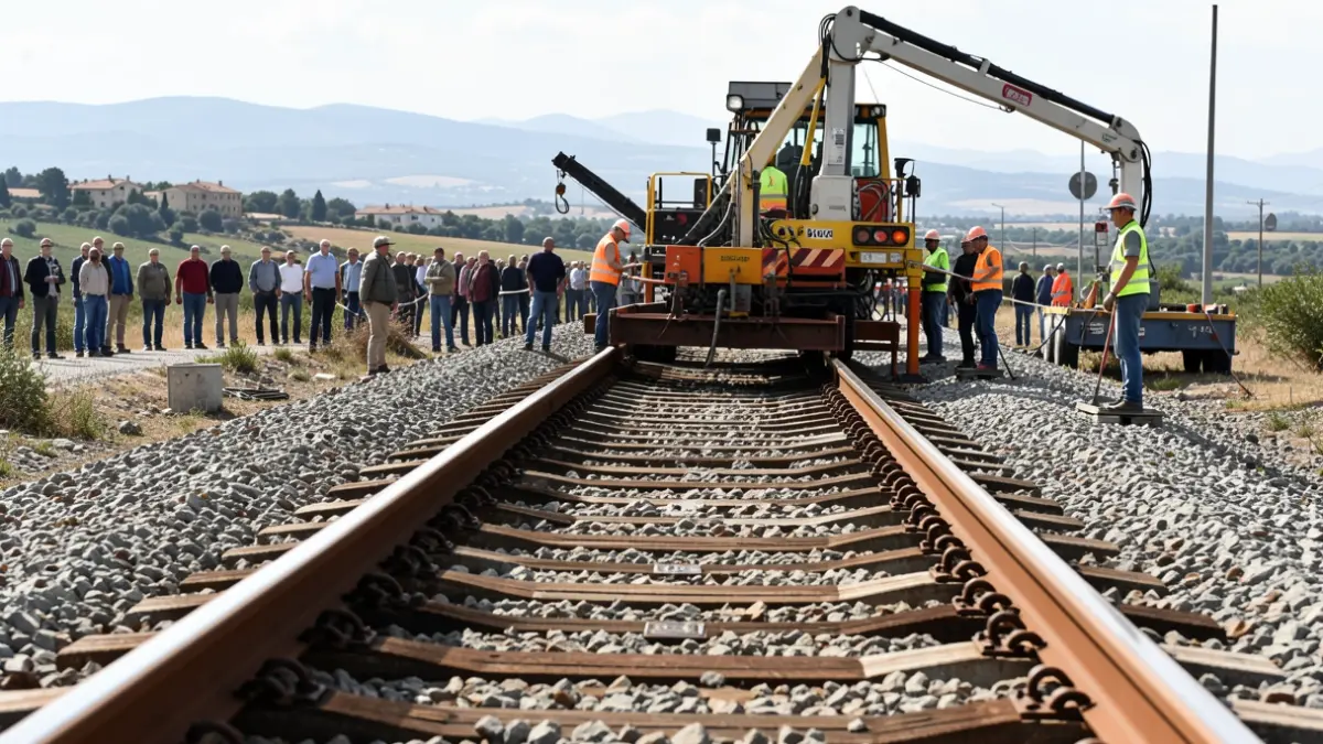 Imagen genérica de obras ferroviarias para el cambio de ancho de vía.