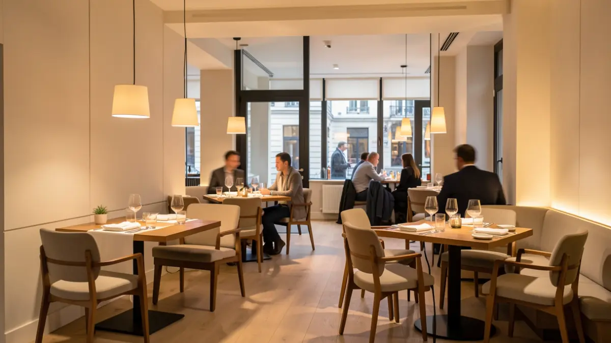 Generic image of a modern and cozy restaurant interior.