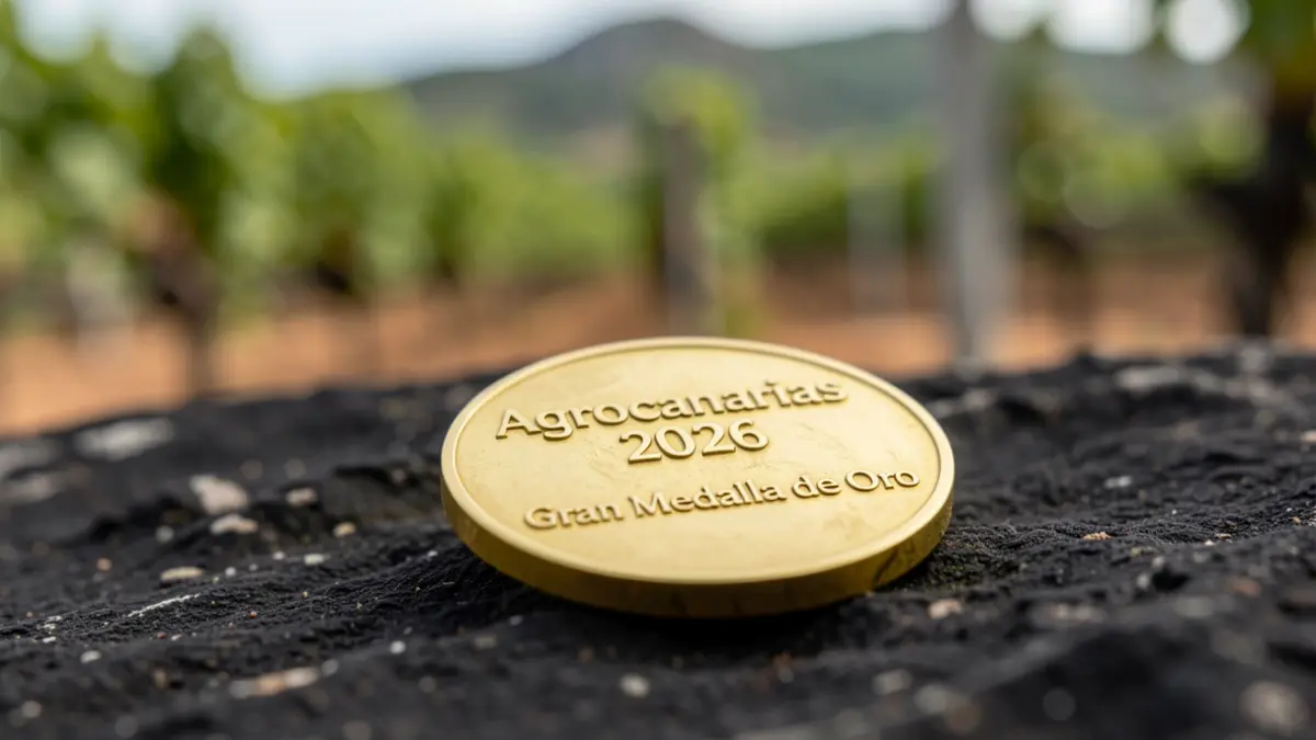 Medalla de Oro obtenida por la bodega Altos de Chipude en el Concurso Regional de Vinos Agrocanarias 2026.
