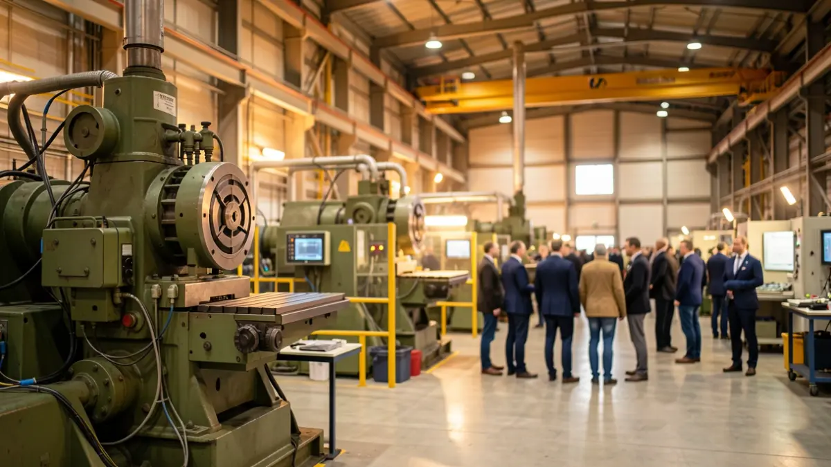 Imagen genérica de una planta industrial moderna con maquinaria pesada.