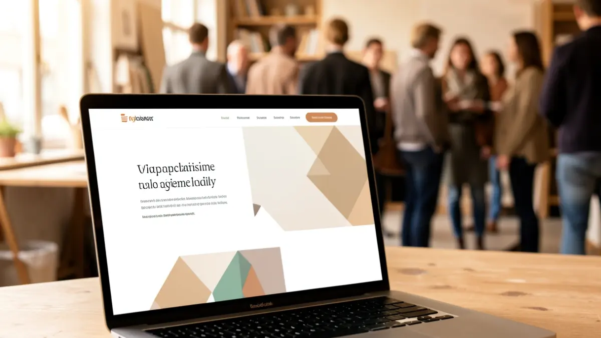 Imagen genérica de un diseño web minimalista en una pantalla de ordenador.