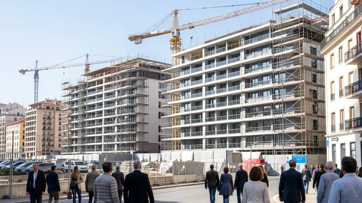 Imagen genérica de edificios de viviendas en construcción.