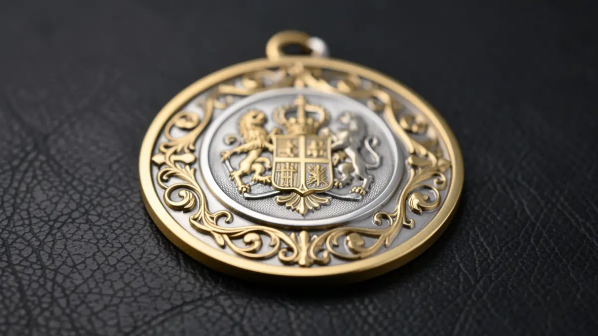 Imagen genérica de medallas conmemorativas de oro y plata.