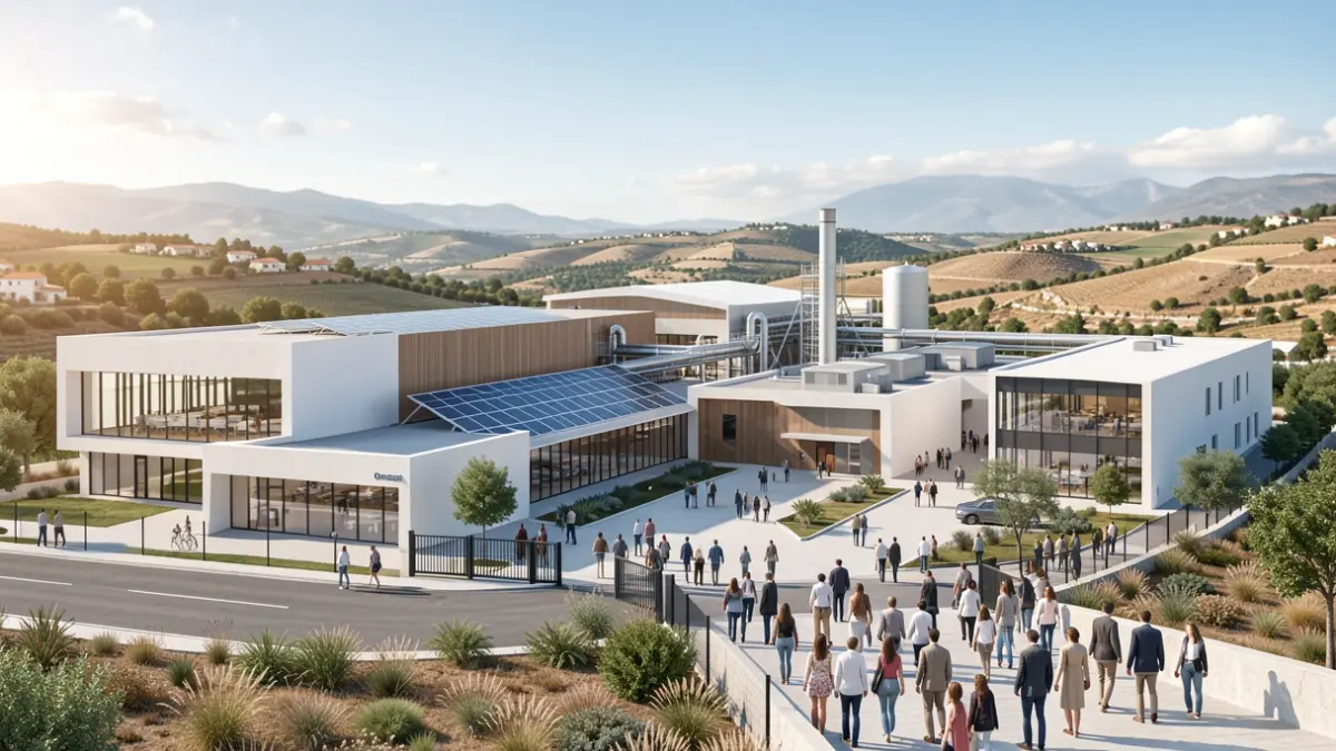 Imagen genérica de un complejo industrial y educativo moderno.