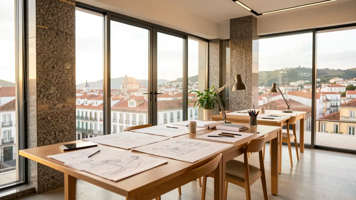 Imagen genérica de un estudio de diseño moderno en Galicia.