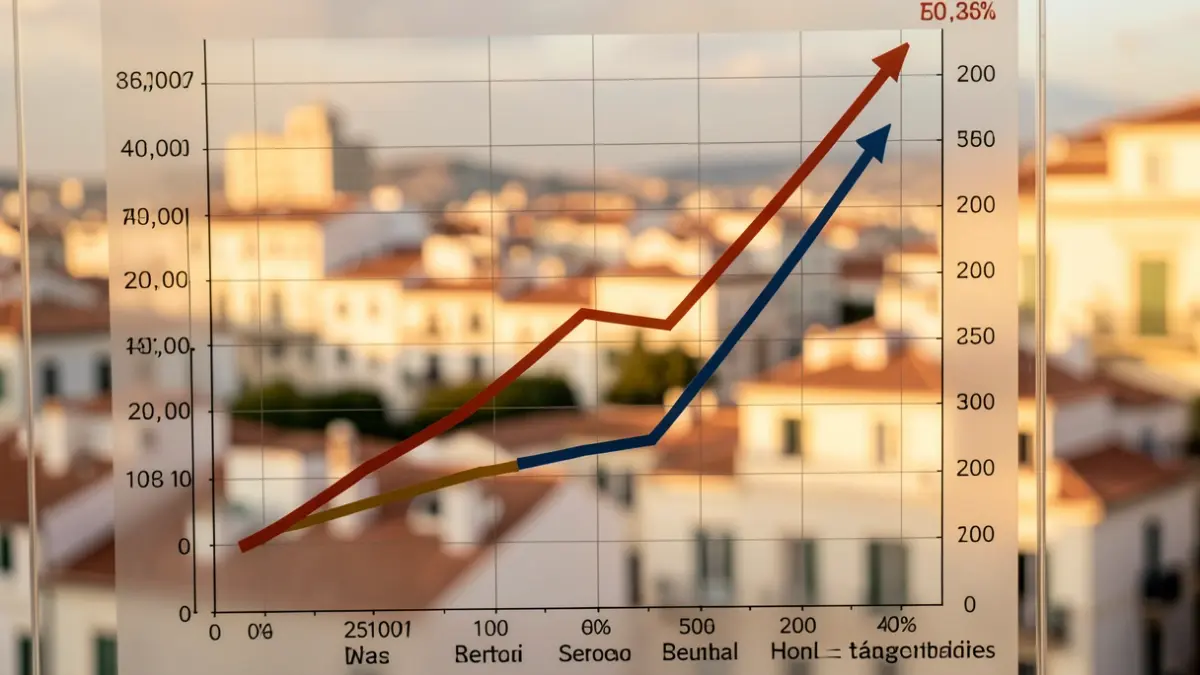 Gráfico de la evolución del precio del alquiler y los salarios en la Comunitat Valenciana.