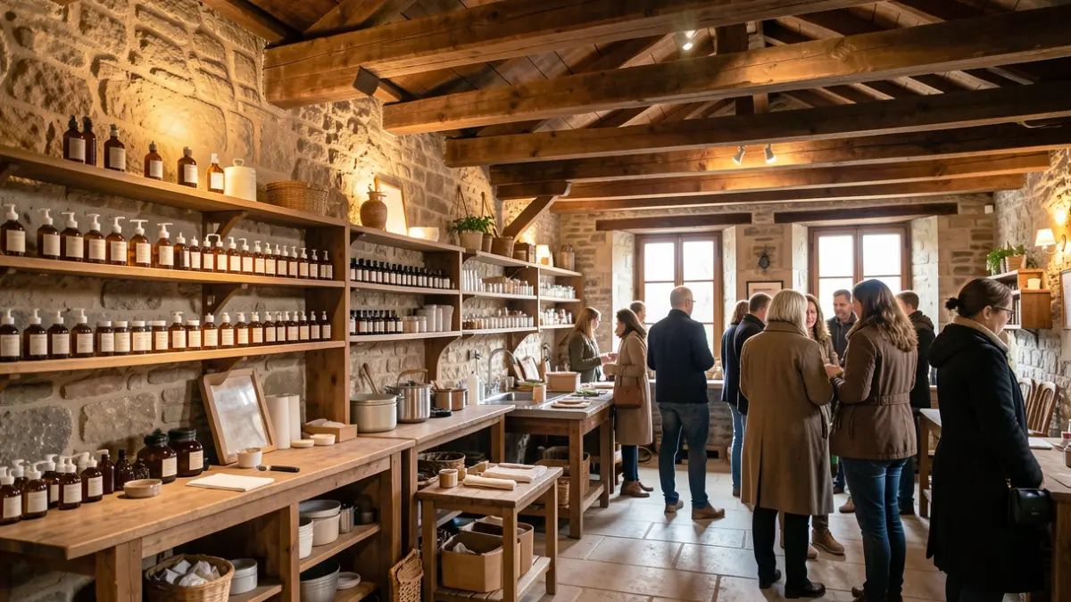 Interior de un obrador de cosmética natural en L'Arrossera de Deltebre.