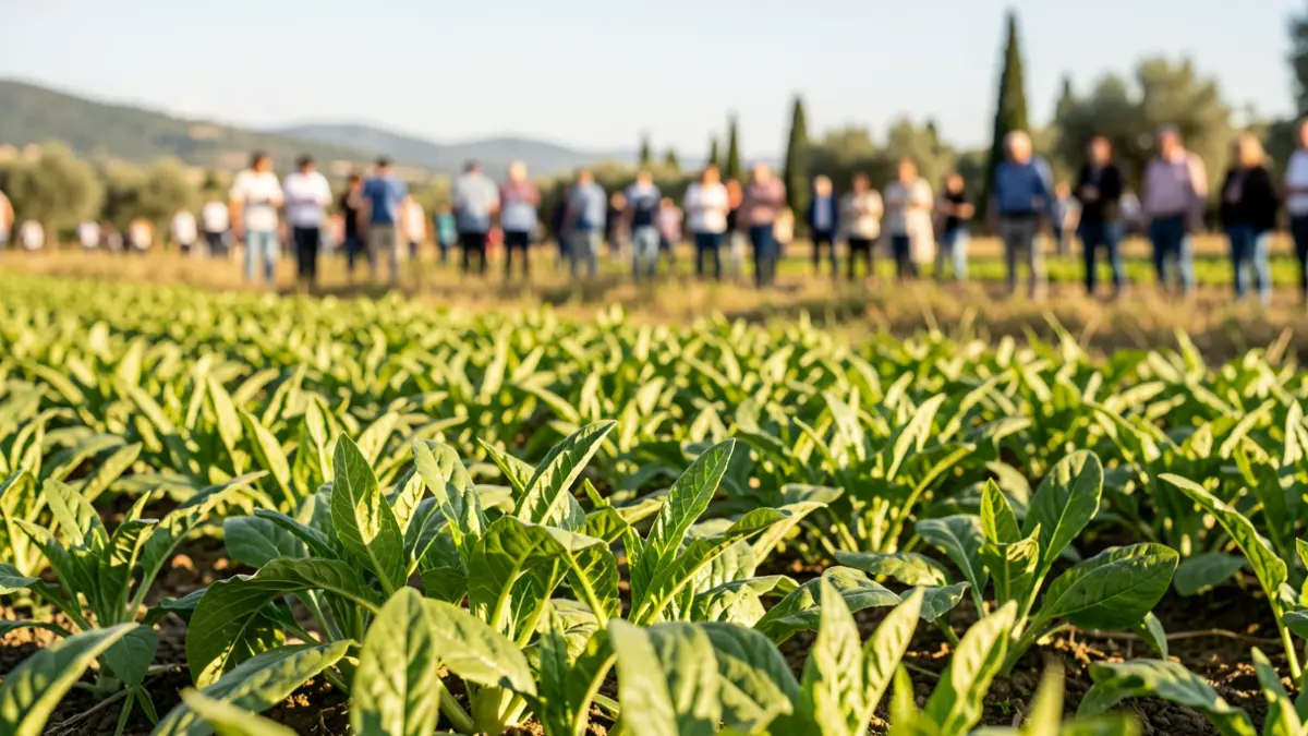 Generic image of organic crops in a field.