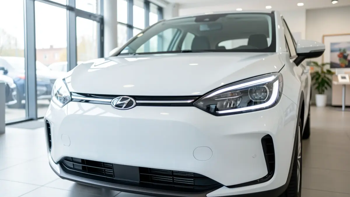 Generic image of the new BYD Dolphin G DM-i electric car in a dealership.