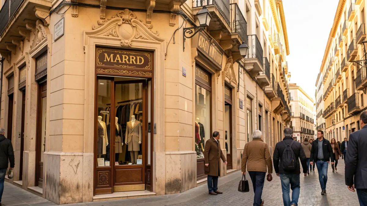 Fachada de la sastrería El Corte Militar en Madrid.