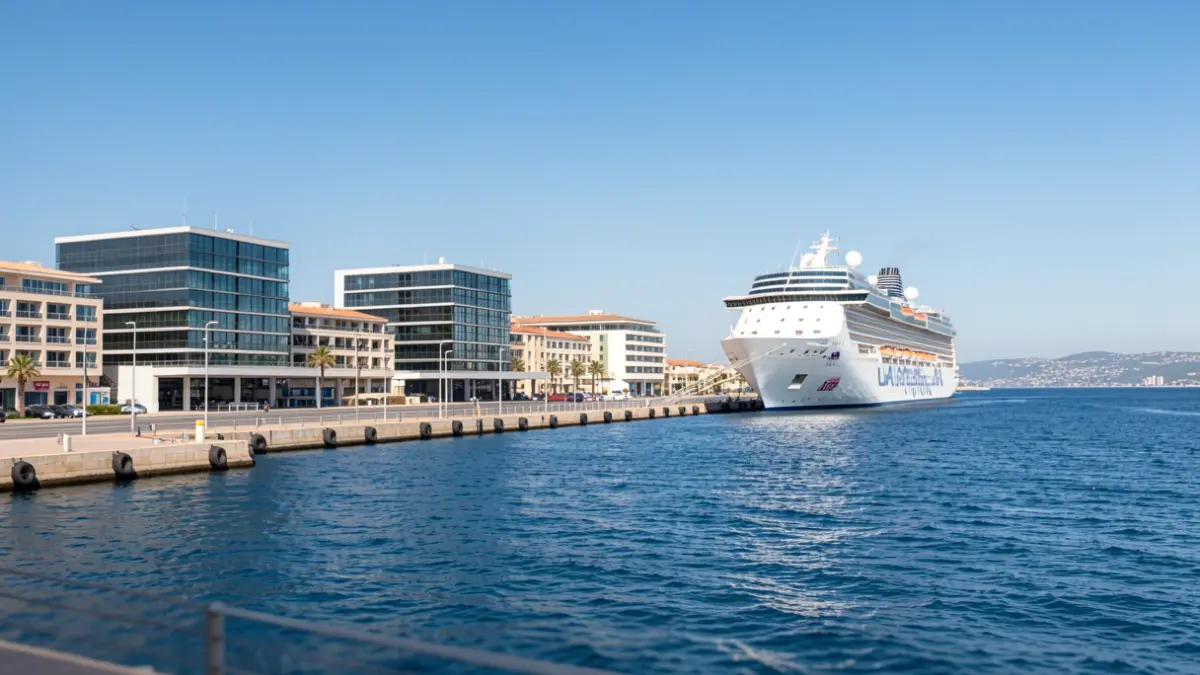 Generic image of the Port of Alicante with a cruise ship docked.