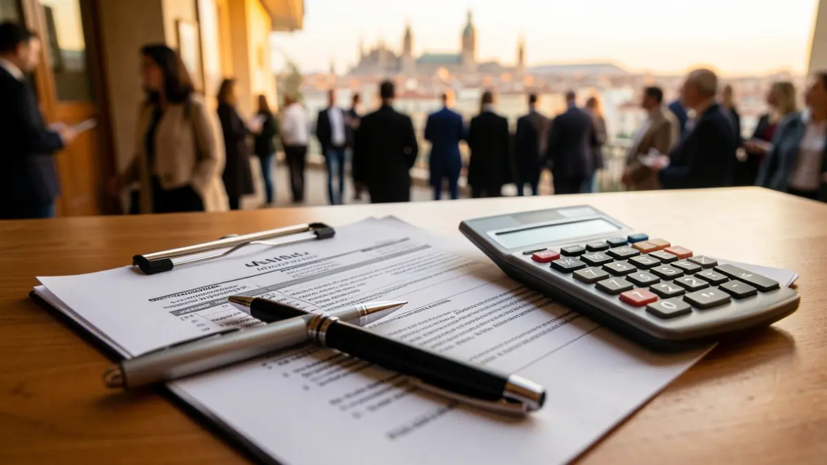 Generic image of a tax document with a calculator and a pen.