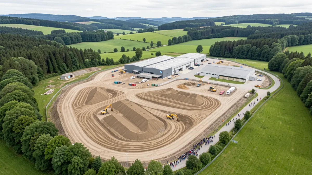 General view of the development of an industrial estate in Elorrio.