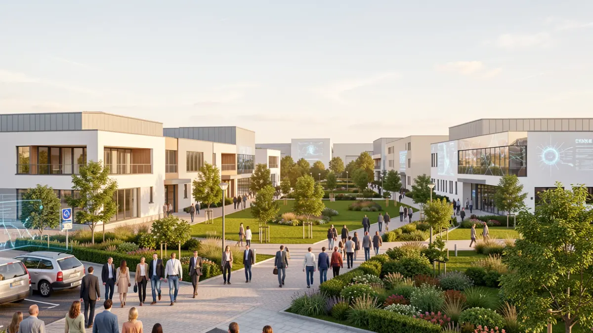 Generic image of a modern and innovative industrial park.