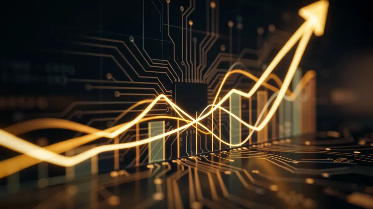 Imagen genérica de crecimiento financiero y tecnología.