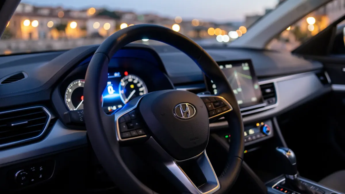 Generic image of autonomous driving technology in a car.