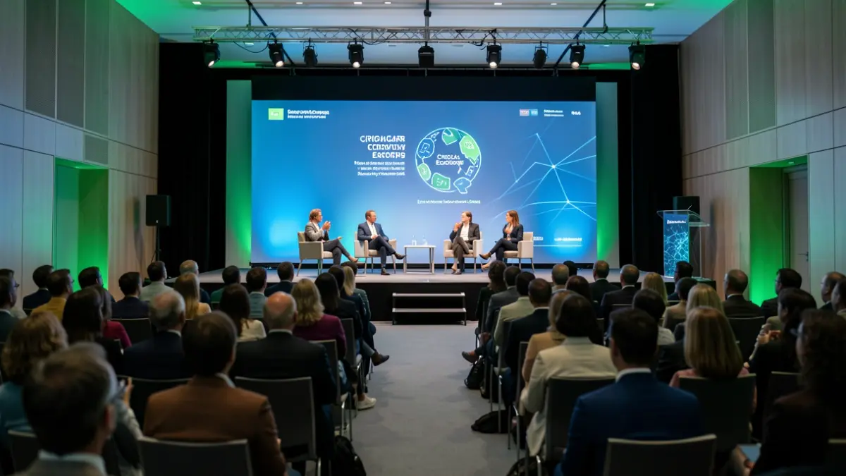 Imagen genérica de un foro sobre economía circular y energía.