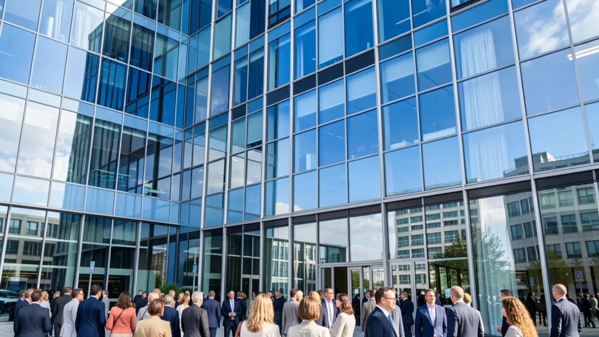 Imagen genérica de un edificio de oficinas moderno.