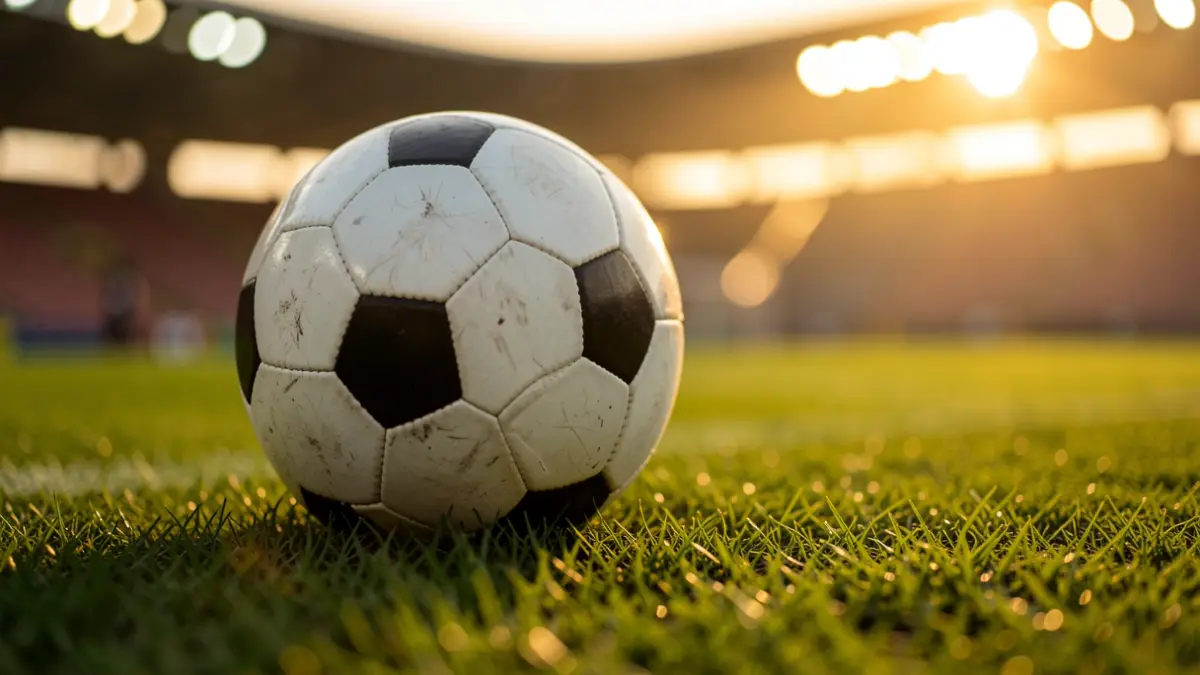 Imagen genérica de un balón de fútbol sobre el césped de un estadio.