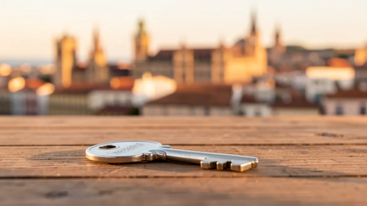 Generic image of a house key on a table.