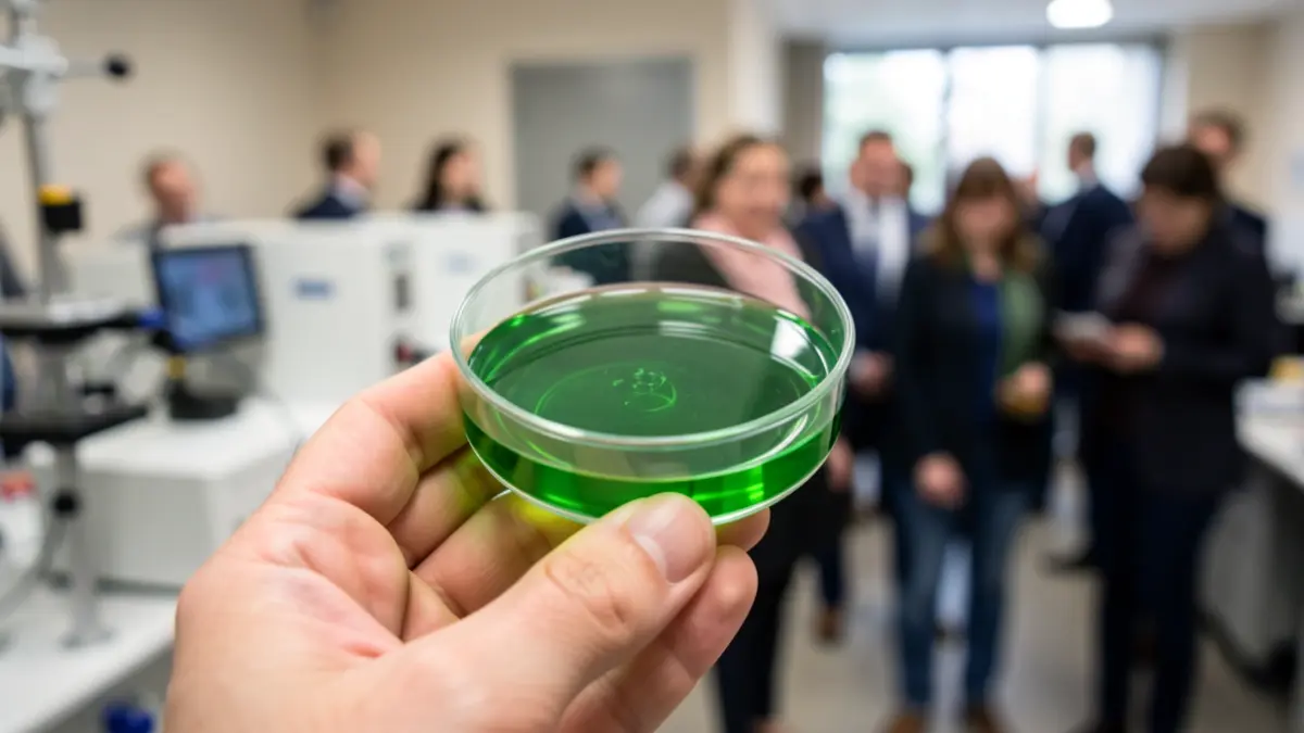 Primera imagen genérica de biotecnología con detalle de laboratorio.