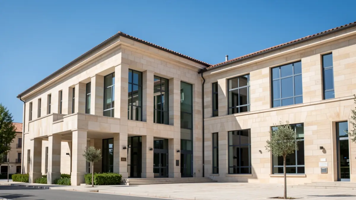 Generic image of a modern courthouse building with a stone facade.