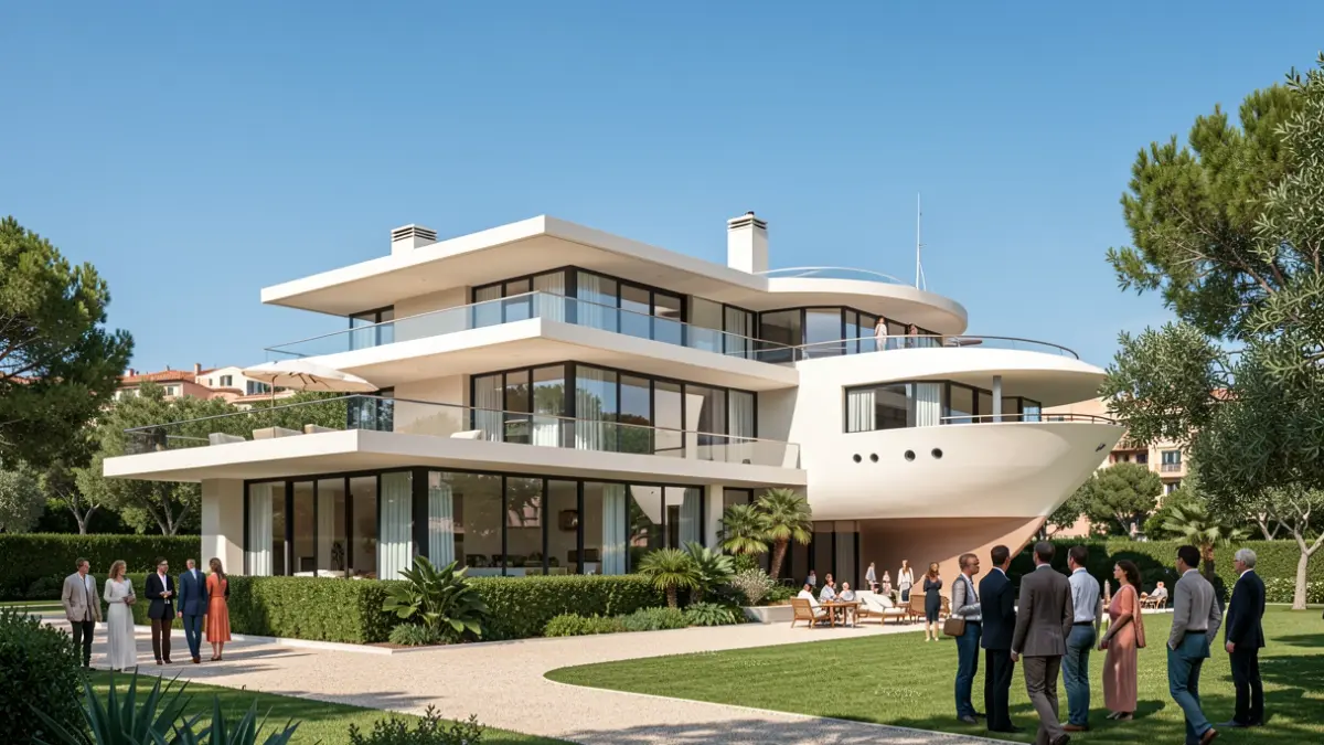 Imagen genérica de una villa de lujo con diseño singular en Barcelona.