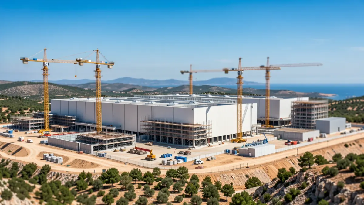 Imagen genérica de la construcción de una gigafactoria de baterías en la Comunitat Valenciana.