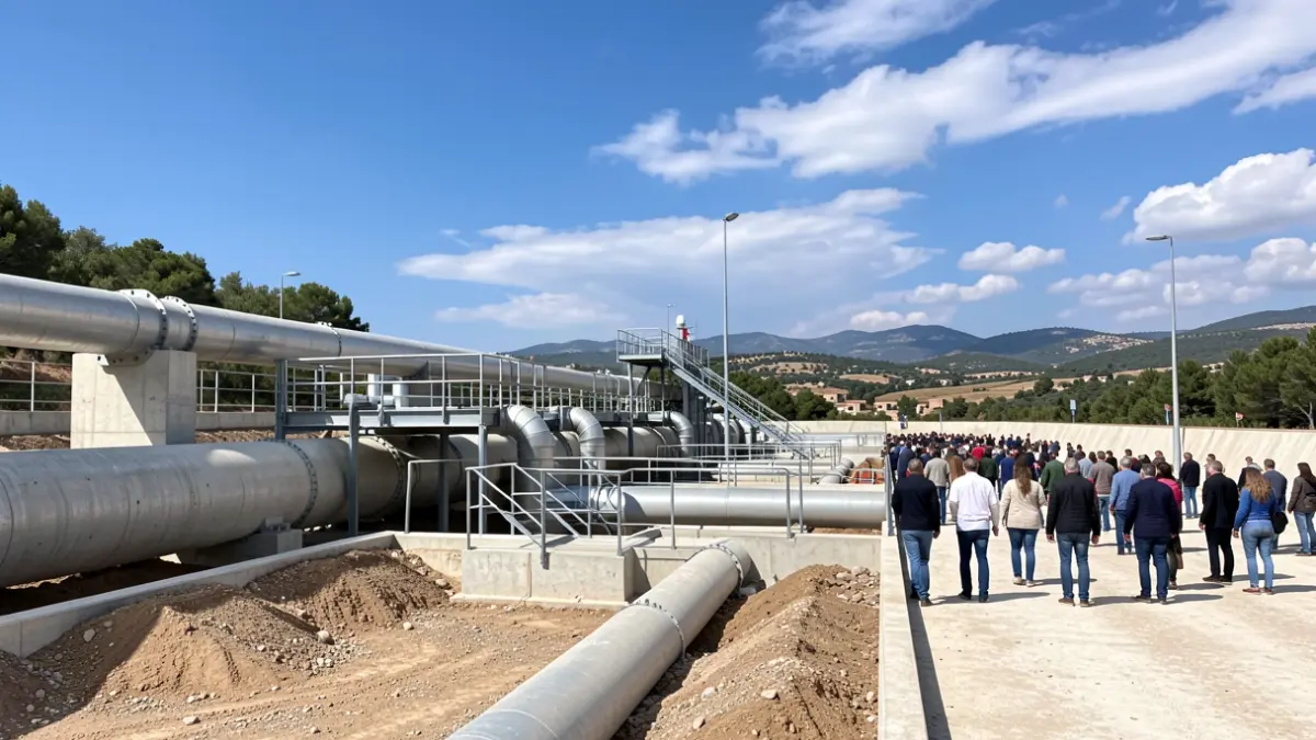 Generic image of a wastewater treatment plant construction.