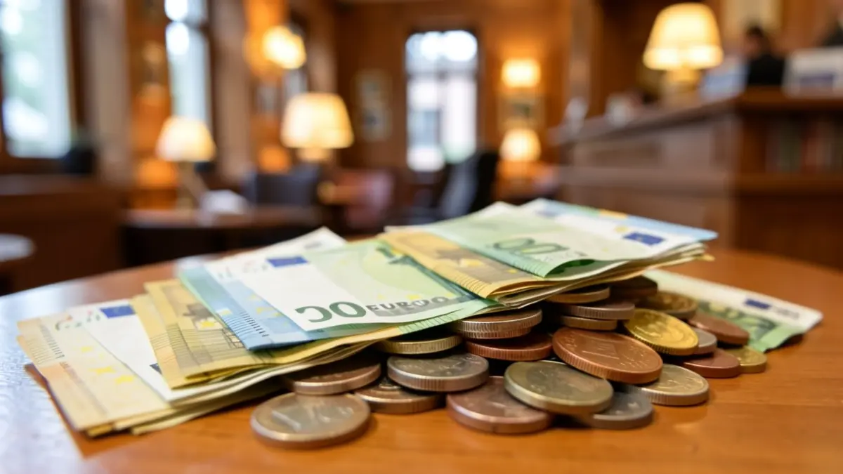 Imagen genérica de billetes y monedas de euro.