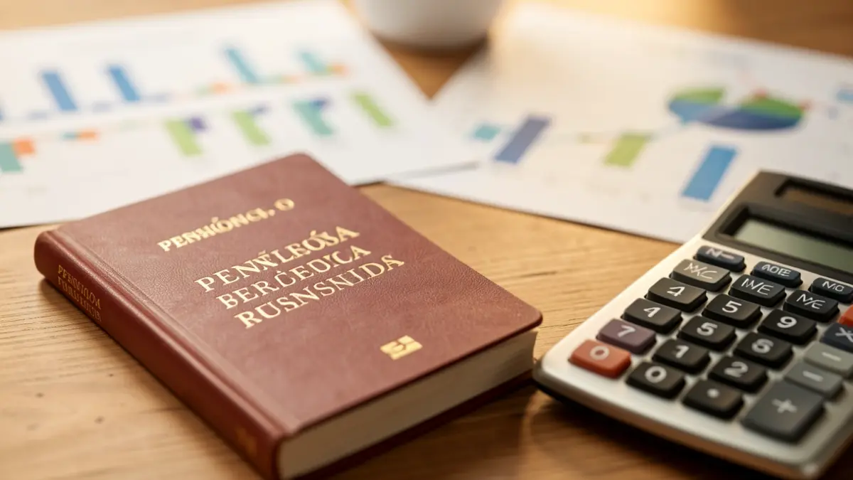 Generic image of pension books and a calculator.
