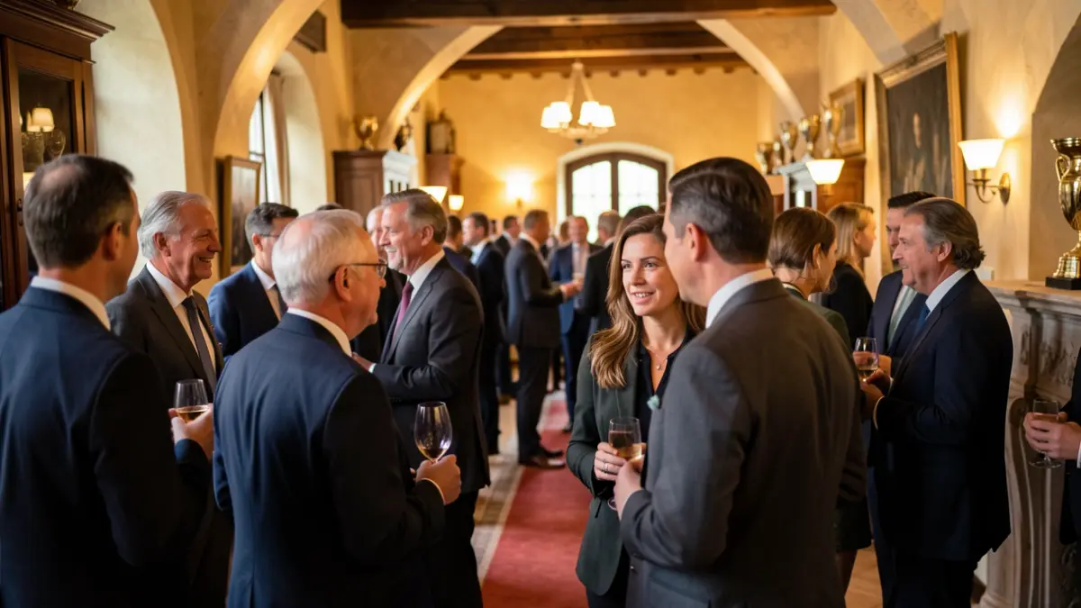 Generic image of a professional gathering in an elegant venue.