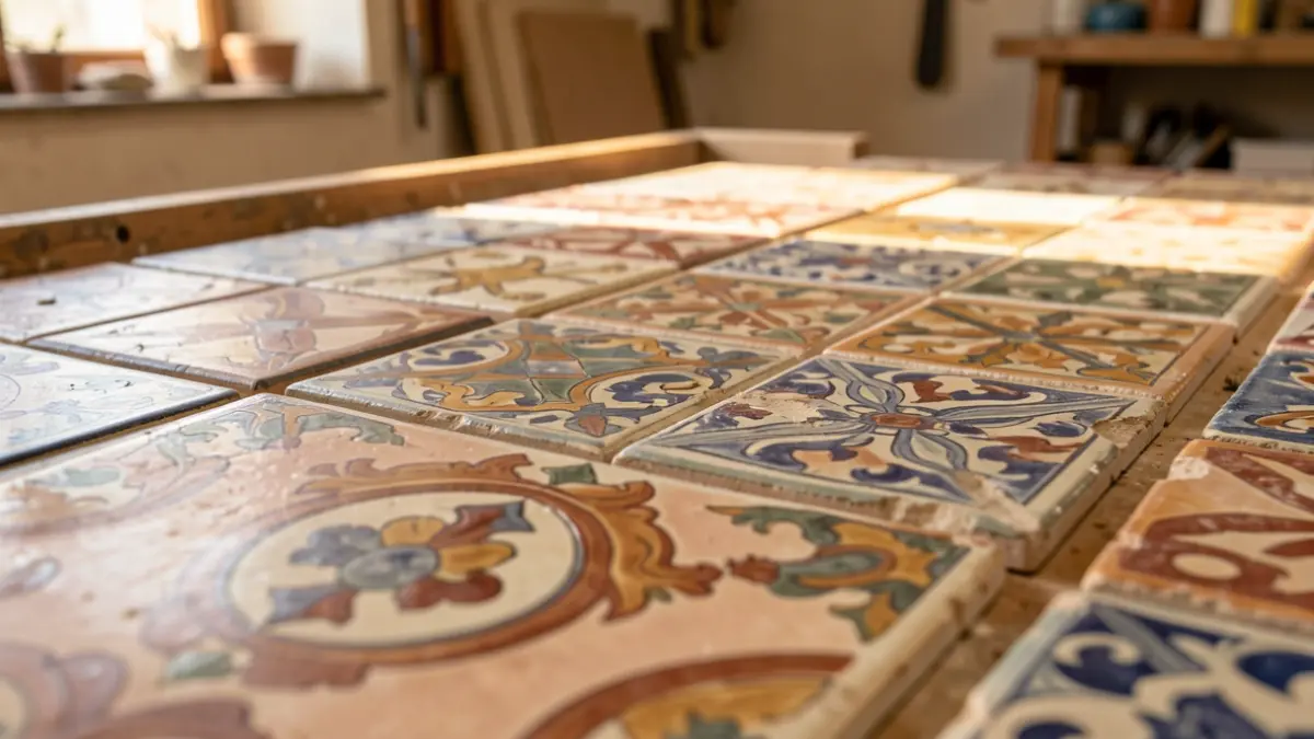 Generic image of ceramic tiles with detailed patterns.