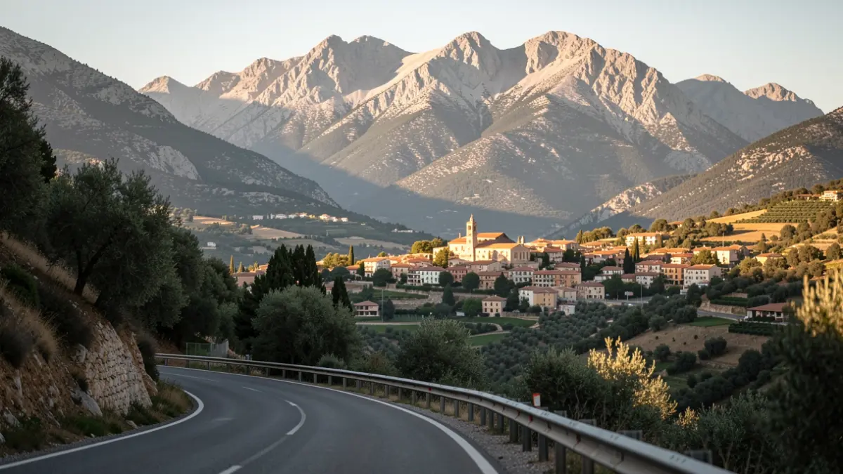 Generic image of a mountain landscape with a town in Lleida.