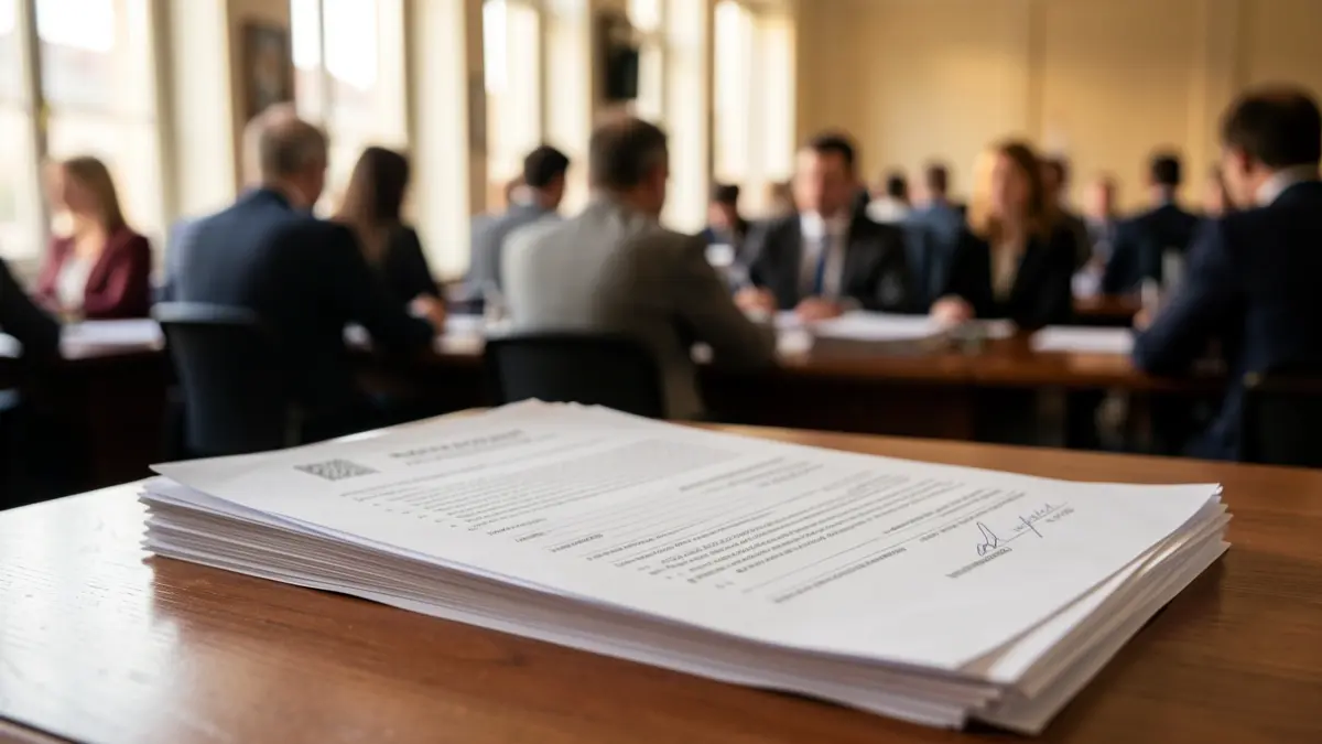 Generic image of administrative documents on a desk.
