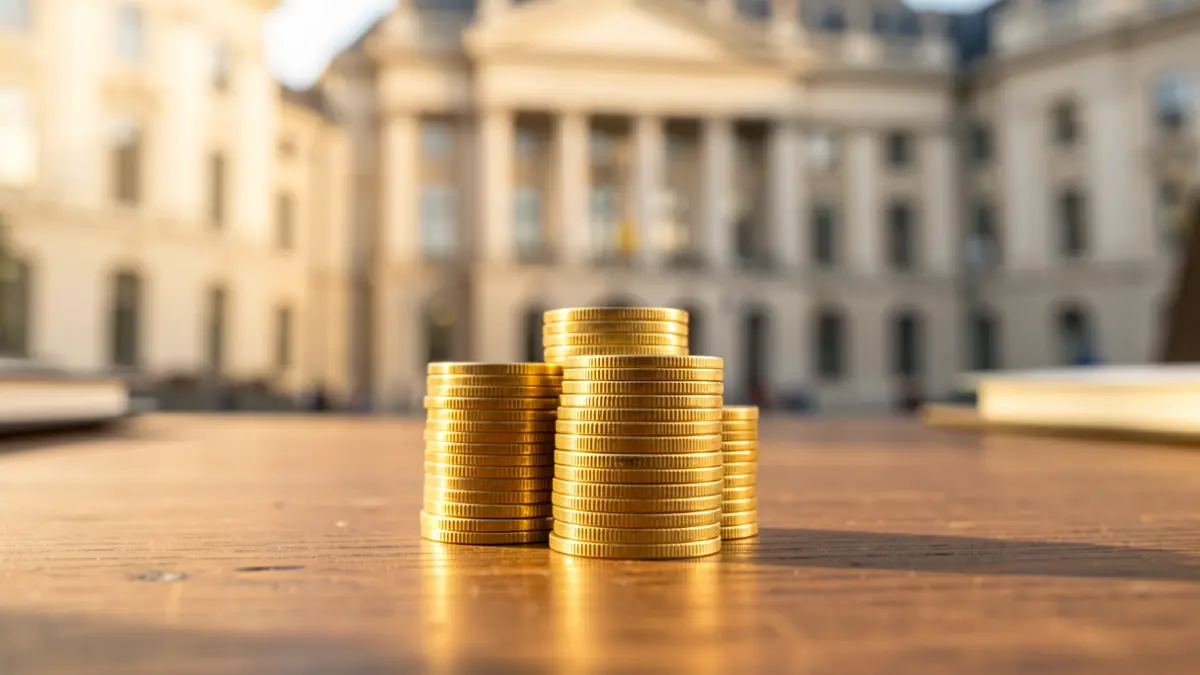 Imagen genérica de monedas y finanzas municipales.