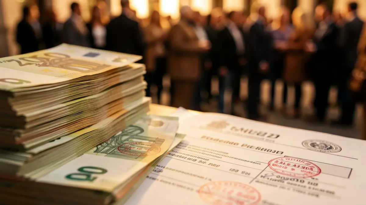 Generic image of euros and tax documents.