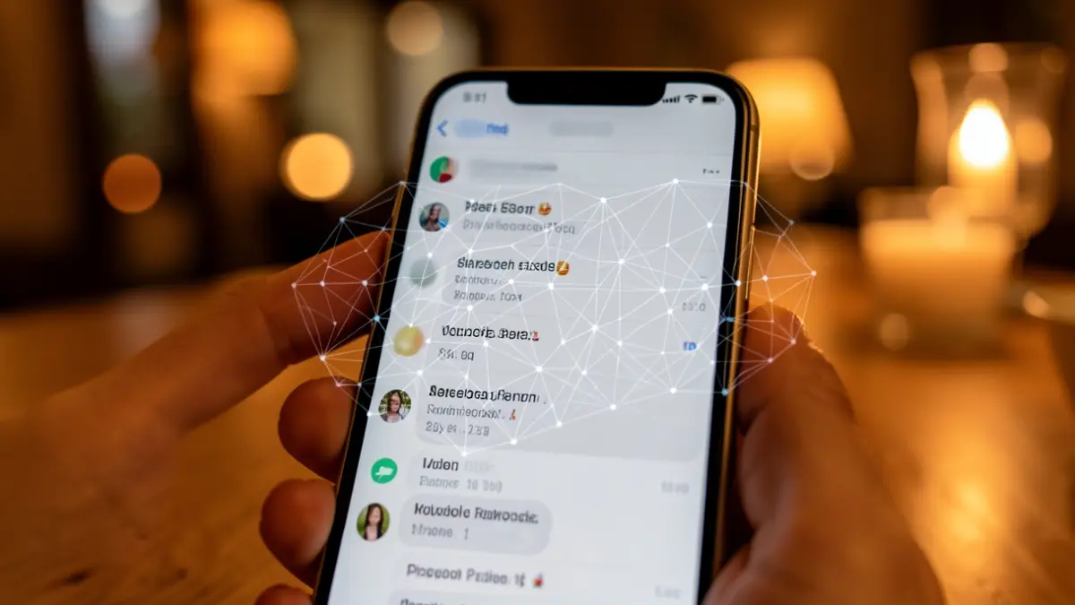 Generic image of an artificial intelligence application interface on a mobile phone.