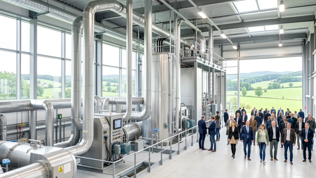 Imagen genérica de una moderna instalación industrial que simboliza servicios ambientales y economía circular.