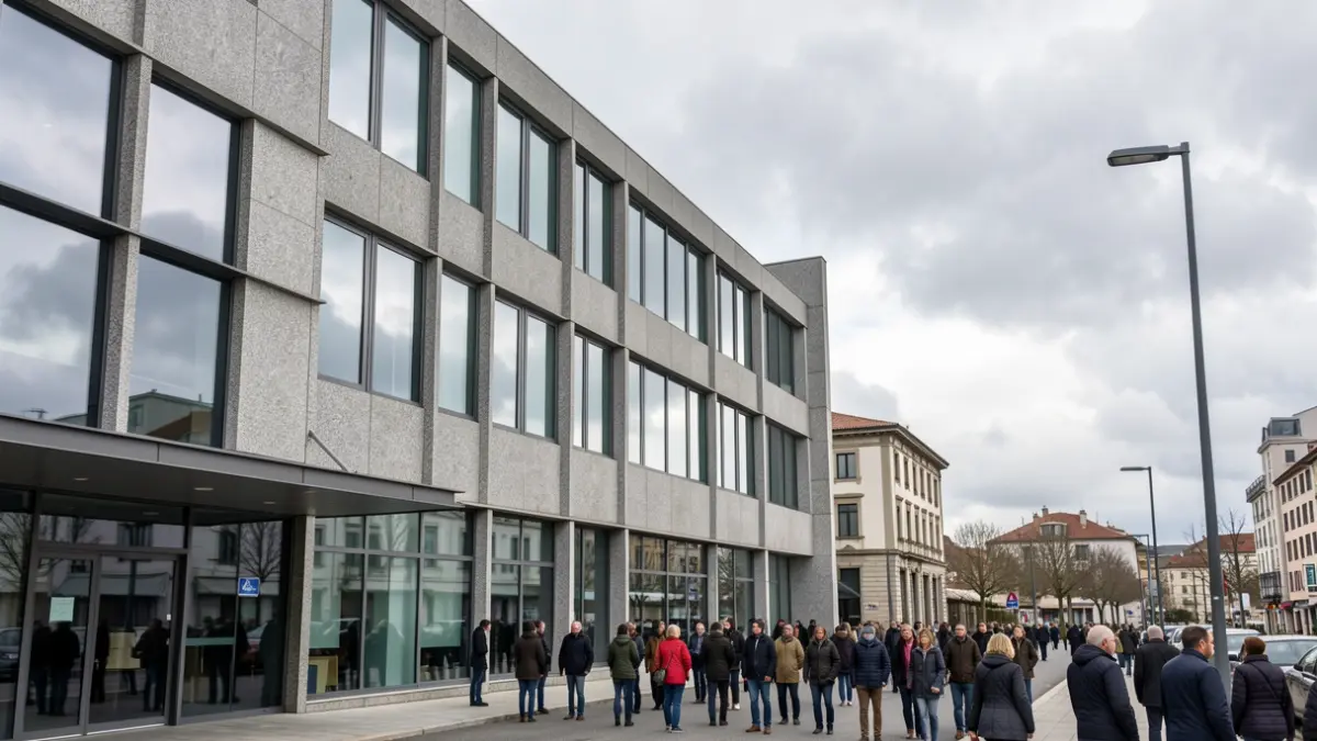 Imagen genérica de un edificio de oficinas moderno en Vigo.