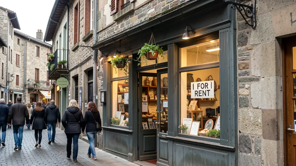 Generic image of a shop facade with a 'For Rent' sign.